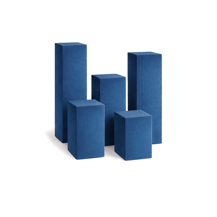 Колонны "Кастор" сет синий Ван Гога бархат - Фото миниатюра 1