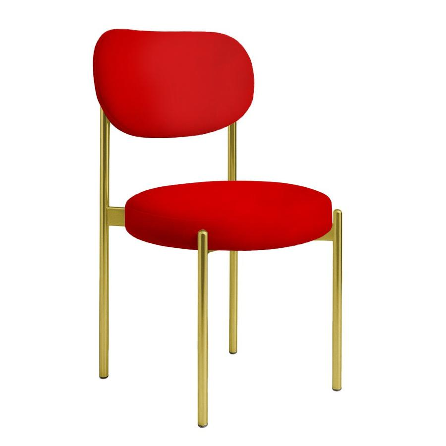 Стул "Марсель" золотой, красный дракон бархат - Фото миниатюра 1