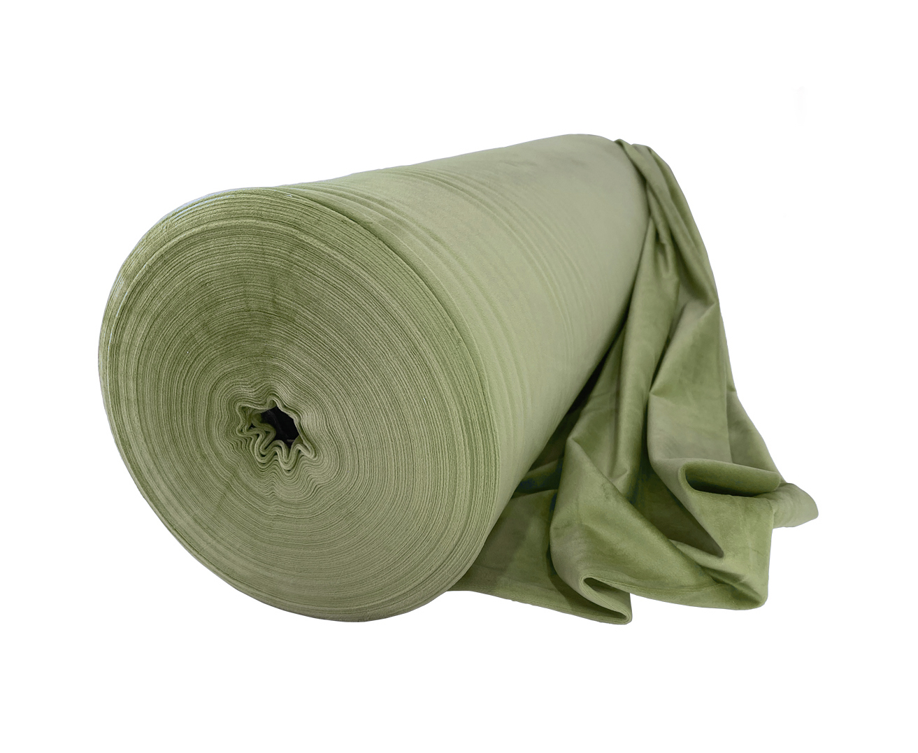 Рулон бархата светло-зеленый - Фото миниатюра 1