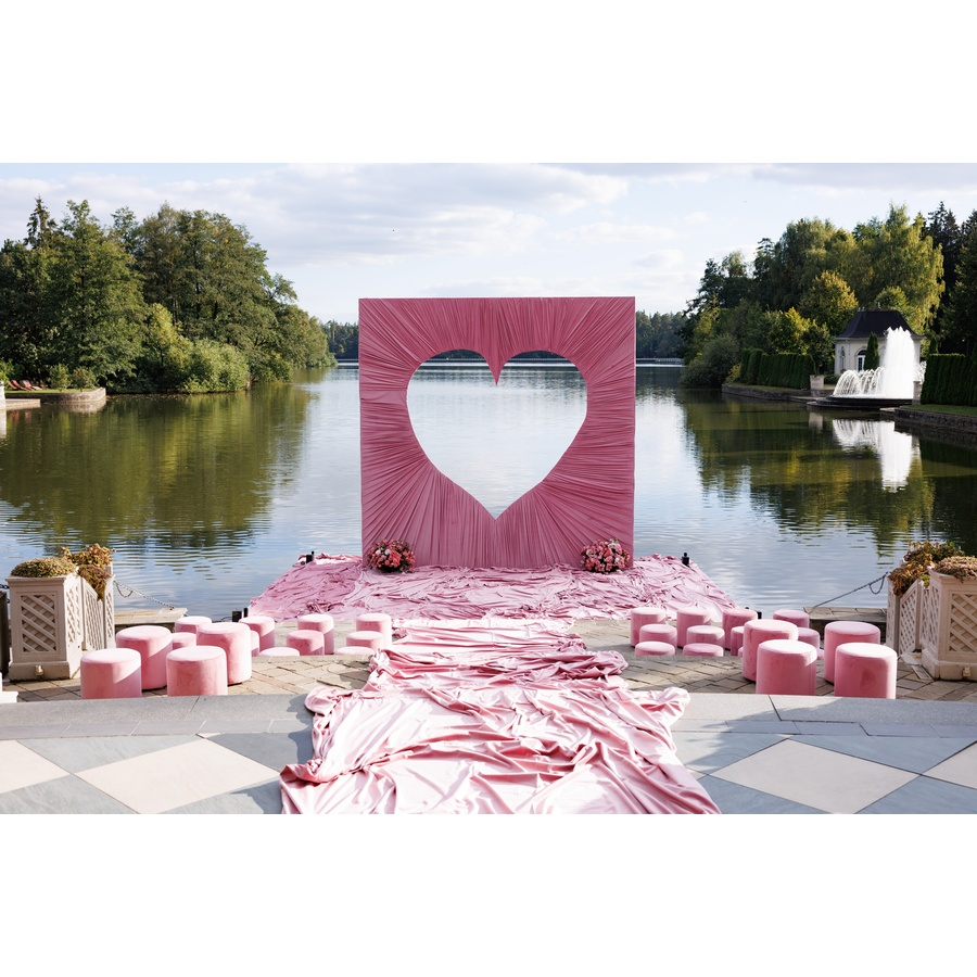 Пуфик "Фуфик" мини розовая сакура бархат - Фото миниатюра 2