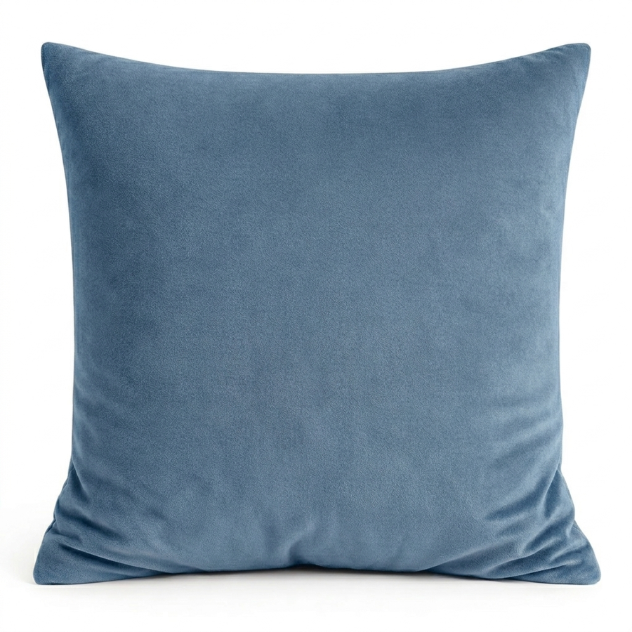 Подушка "Флафи" голубой сапфир бархат - Фото основное 1