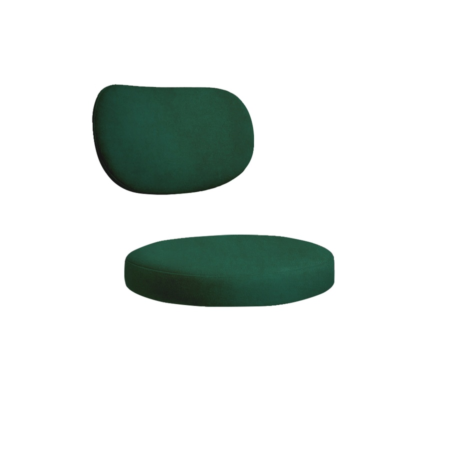 Набор подушек для стула "Марсель" зеленый малахит бархат - Фото миниатюра 1