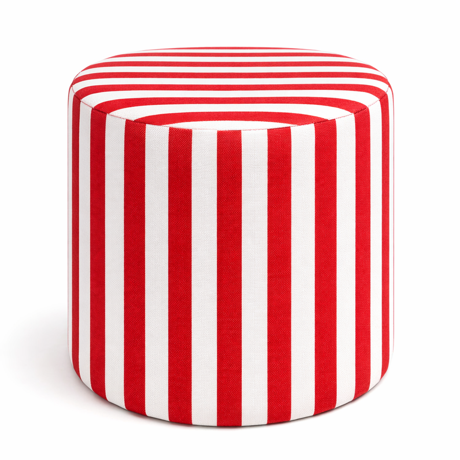 Чехол пуфик "Фуфик" мини красная полоска - Фото миниатюра 1