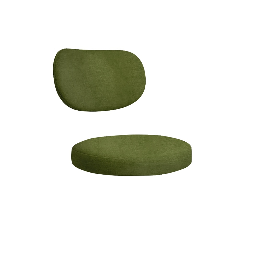 Набор подушек для стула "Марсель" зеленый чай бархат - Фото миниатюра 1