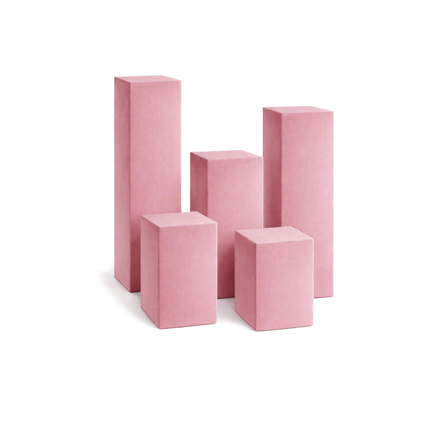 Колонны "Кастор" сет розовая сакура бархат - Фото миниатюра 1