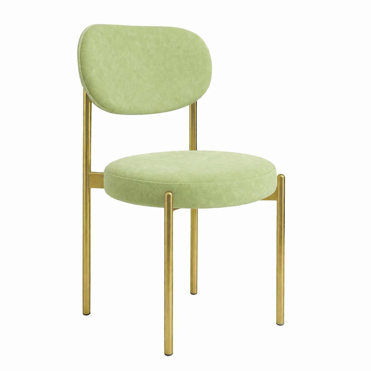 Стул "Марсель" золотой, васаби бархат - Фото основное 1