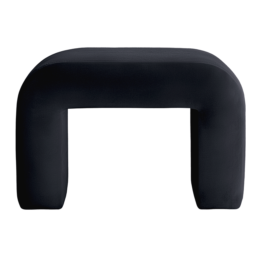 Пуфик "Боу" мини черный бархат - Фото миниатюра 1