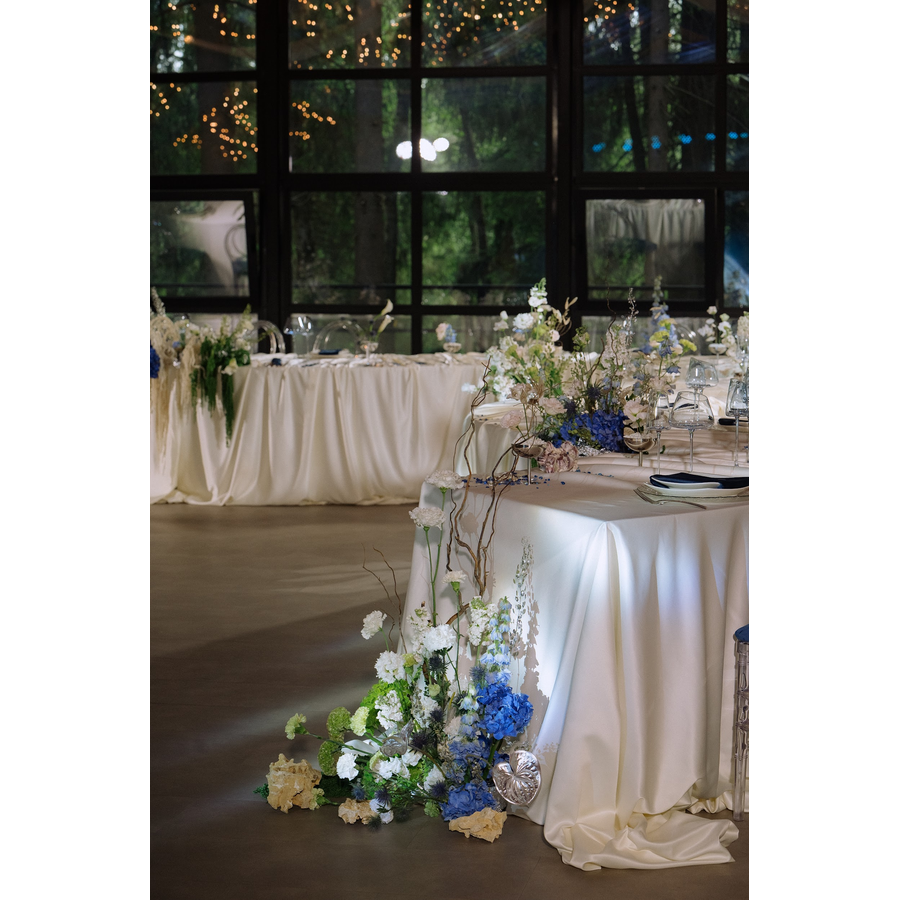 Скатерть "Шелк+" айвори прямоугольная - Фото миниатюра 2