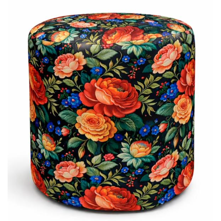 Чехол пуфик "Фуфик" мини традиция ночной сад - Фото миниатюра 1