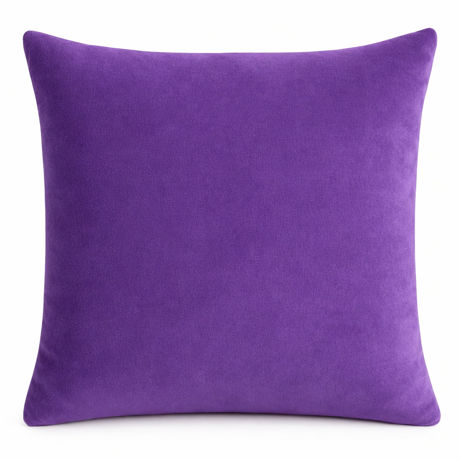 Подушка "Флафи" фиолетовый люпин бархат - Фото миниатюра 1