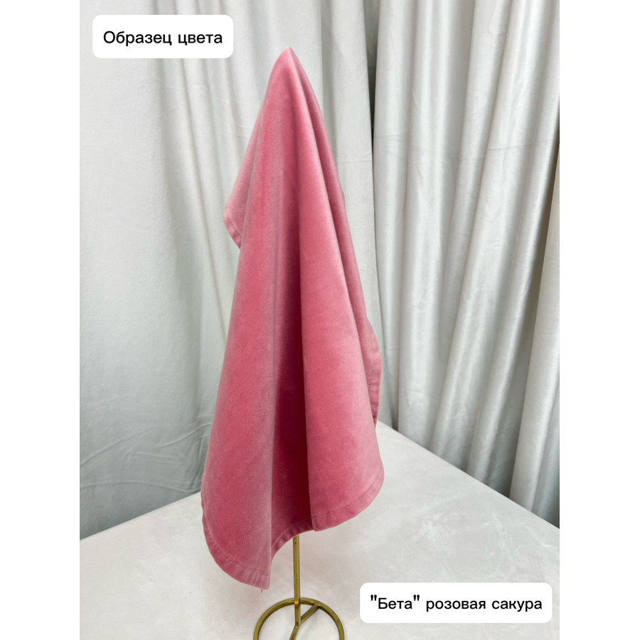 Пуфик "Рюфик" розовая сакура бархат - Фото миниатюра 3