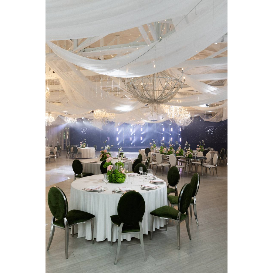 Стул "Вашингтон" серебряный, жемчужный бархат - Фото миниатюра 3