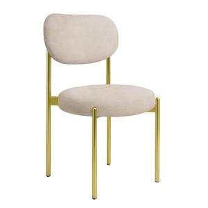 Стул "Марсель" золотой, кокосовый раф бархат