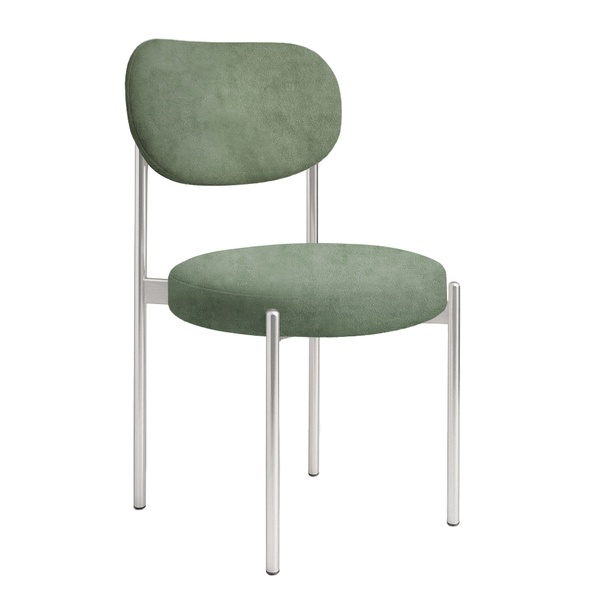 Стул "Марсель" серебряный, шалфей серебристый бархат