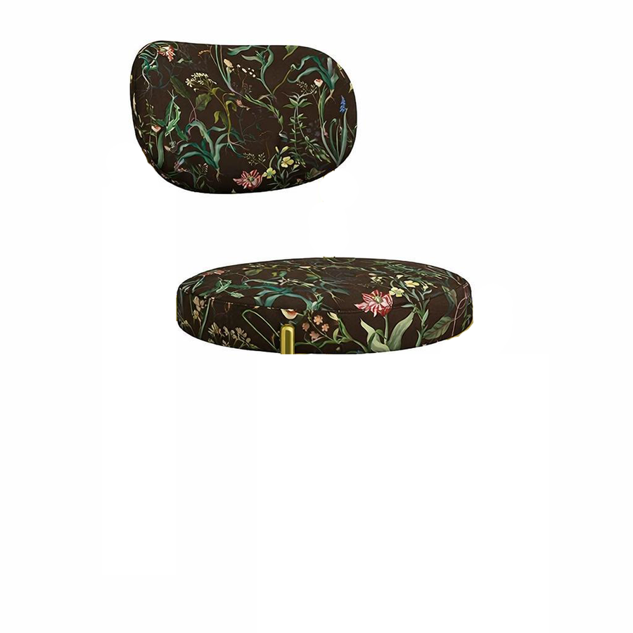 Набор подушек для стула "Марсель" флора шоколадный - Фото миниатюра 1