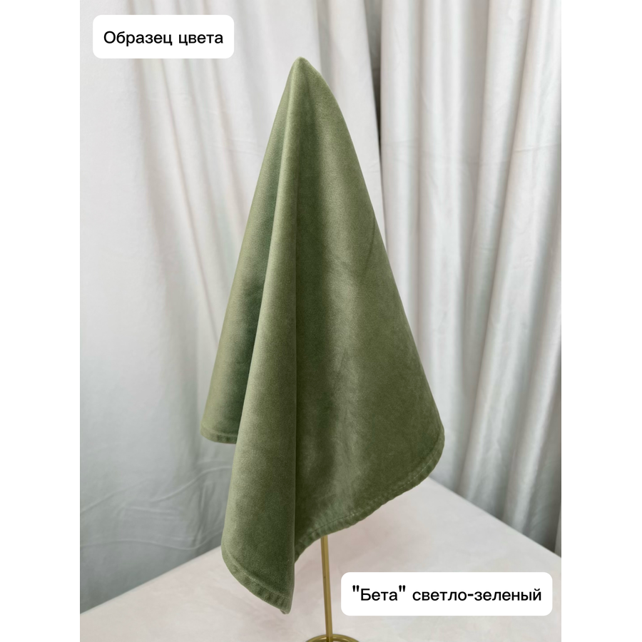 Набор пуфов "Фуфик" светло-зеленый бархат - Фото миниатюра 3