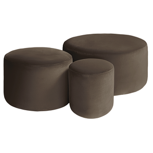 Набор пуфов "Фуфик" | шоколадный бархат