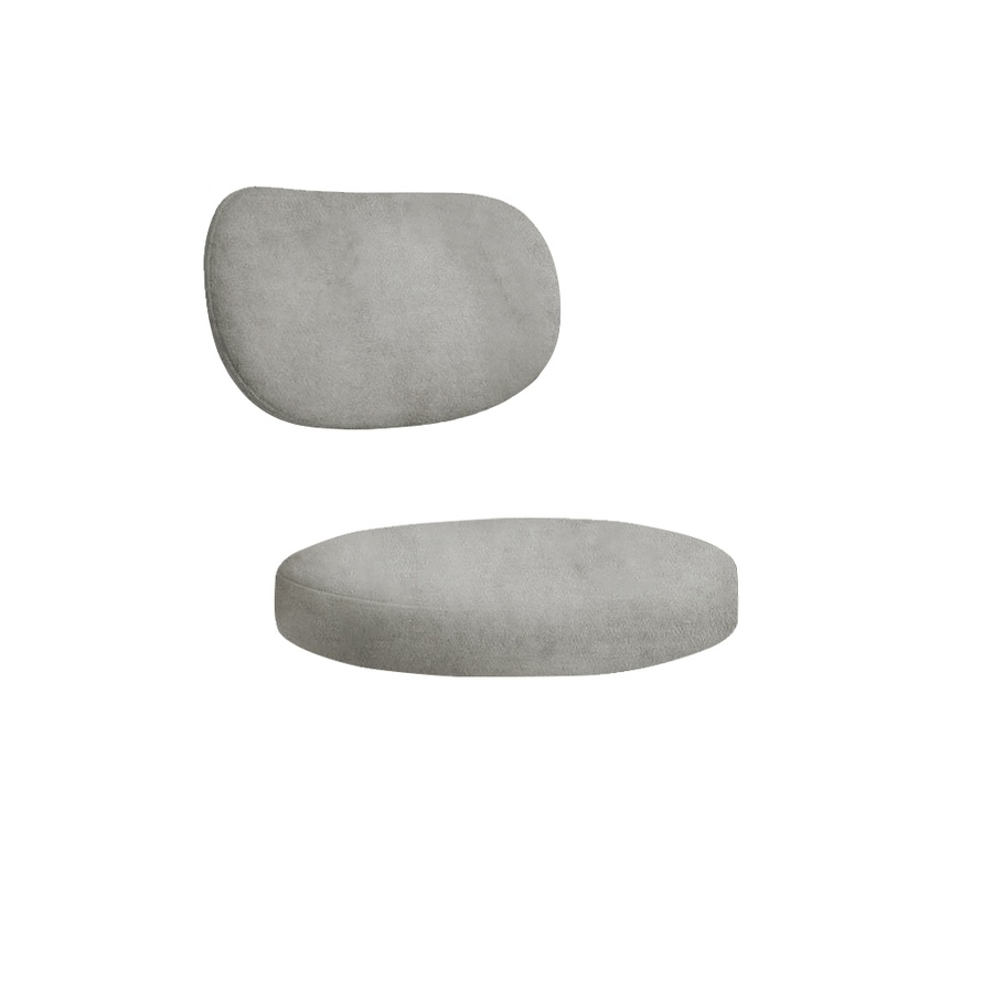 Набор подушек для стула "Марсель" серый бархат - Фото миниатюра 1