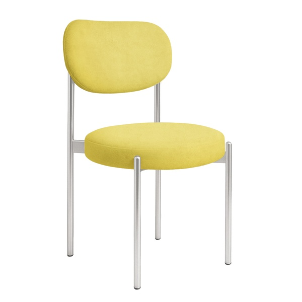 Стул "Марсель" серебряный, спелая дыня бархат