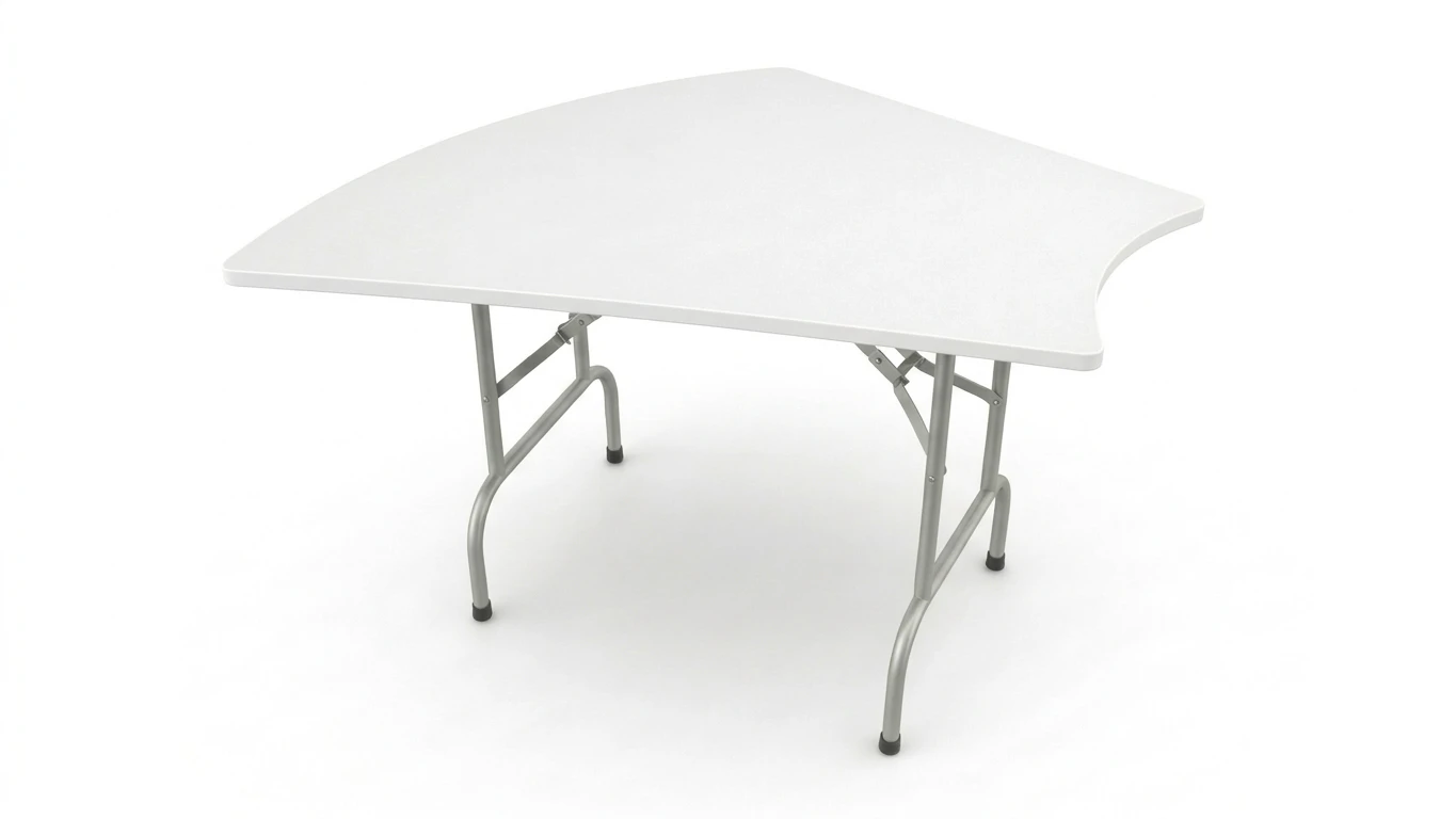 Банкетный стол "Вольф" змейка трапеция белый