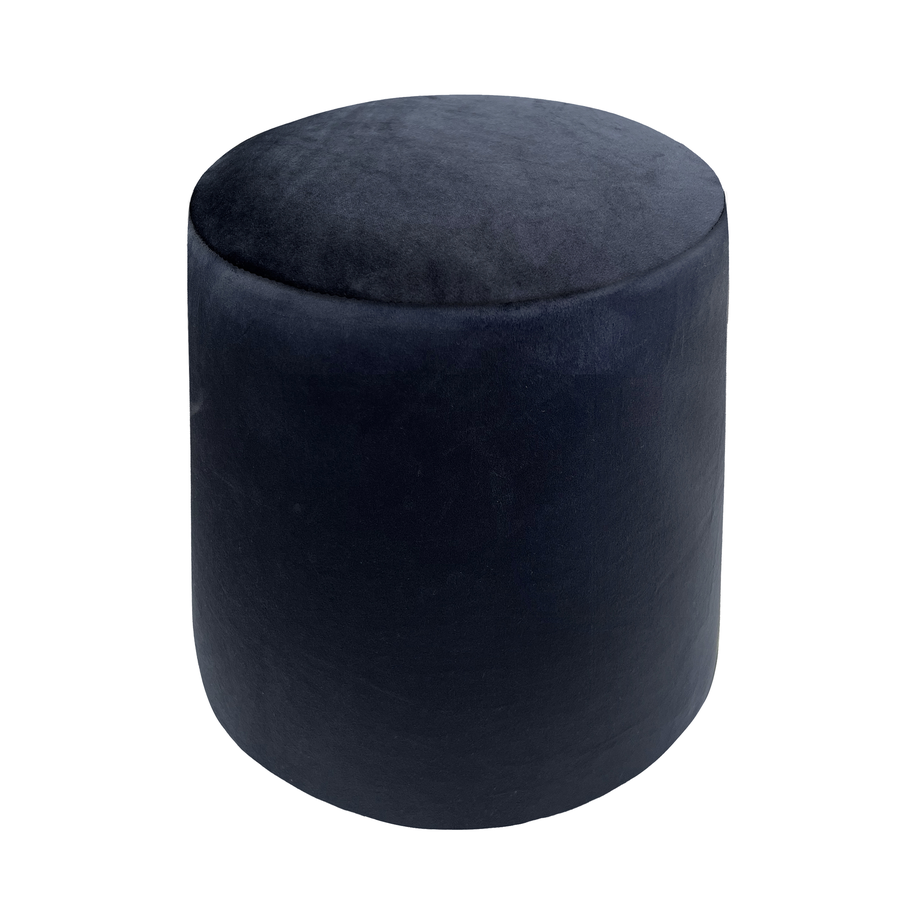 Пуфик "Фуфик" мини черный бархат - Фото миниатюра 1