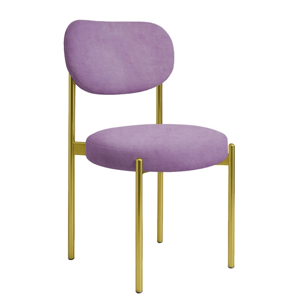 Стул "Марсель" золотой, фиалковый бархат