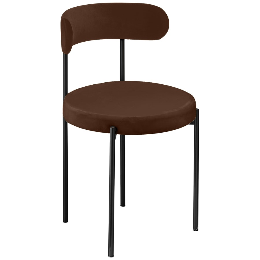 Стул «Лира» черный, шоколадный бархат - Фото основное 1