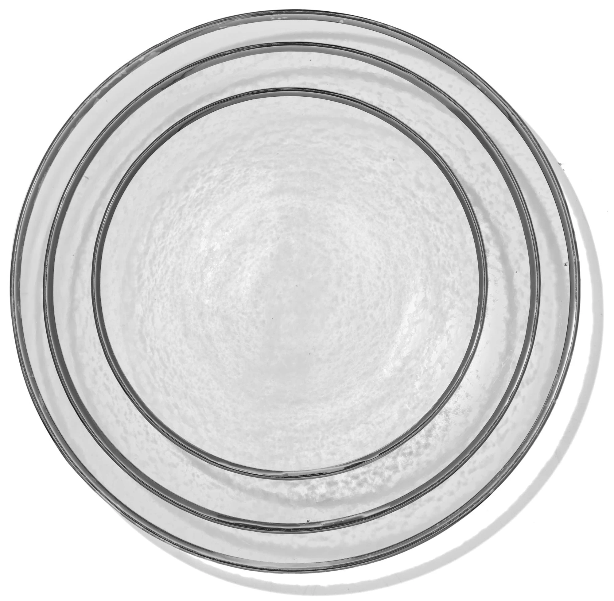 Набор тарелок «Анитра» с серебряной каймой 33, 27 и 21см