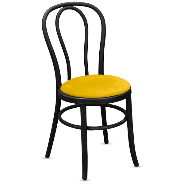 Стул Венский, желтые подушки из бархата