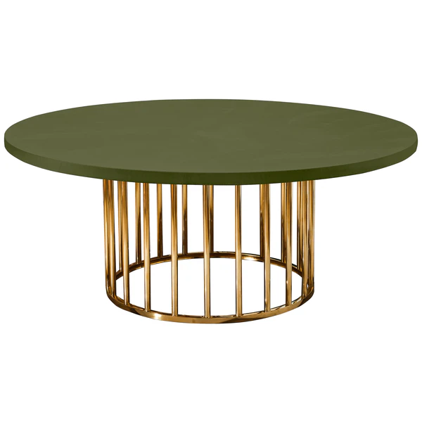 Стол «Арис» круглый, столешница бархат мшистый