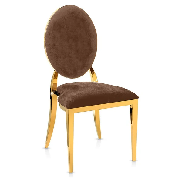 Стул «Вашингтон» золотой, горький шоколад подушки из бархата