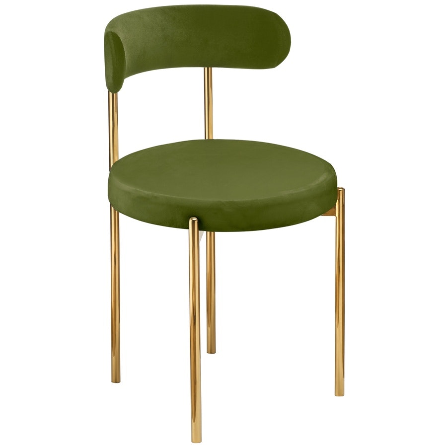 Стул «Лира» золотой, мшистый бархат - Фото миниатюра 1