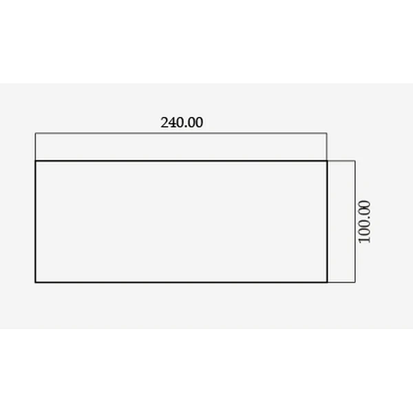 Стол широкий прямоугольный 240х100 см с мулетоном