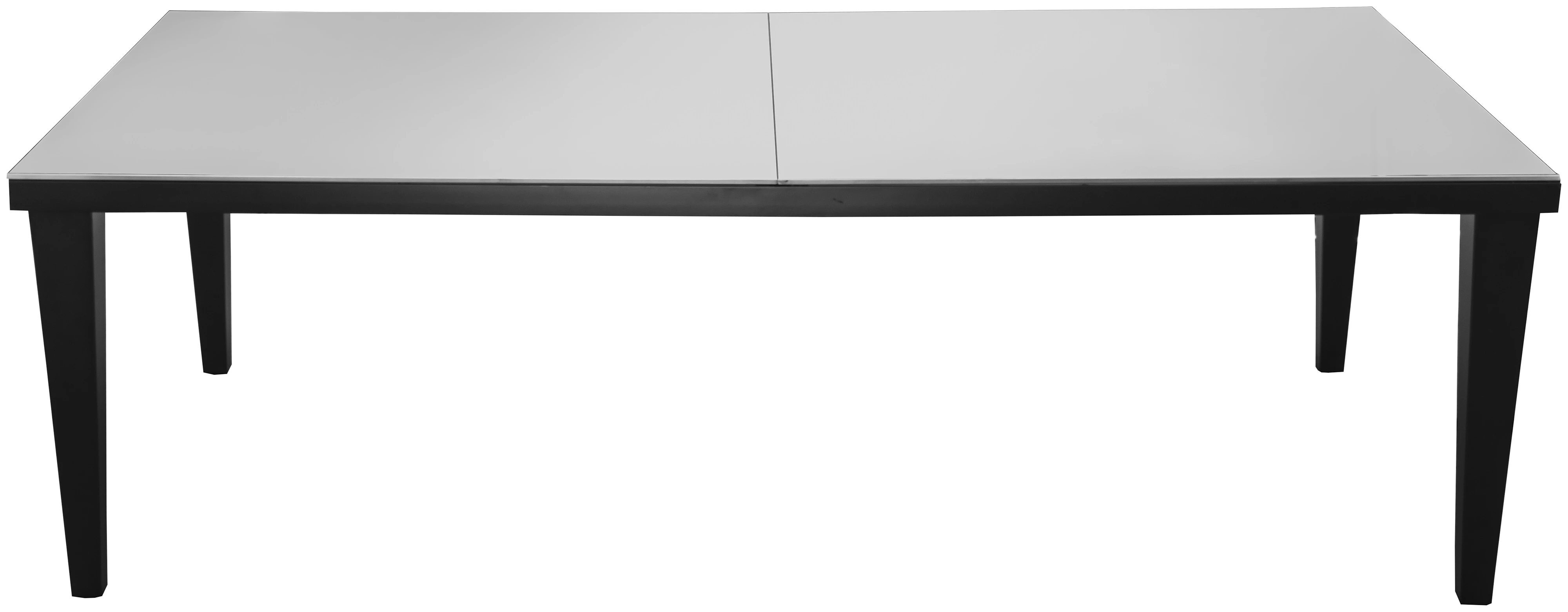 Стол черный «Нора» матовый с зеркальной столешницей