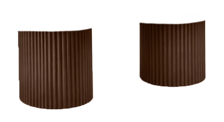 Чехол для ноги прямого стола Арис, горький шоколад бархат