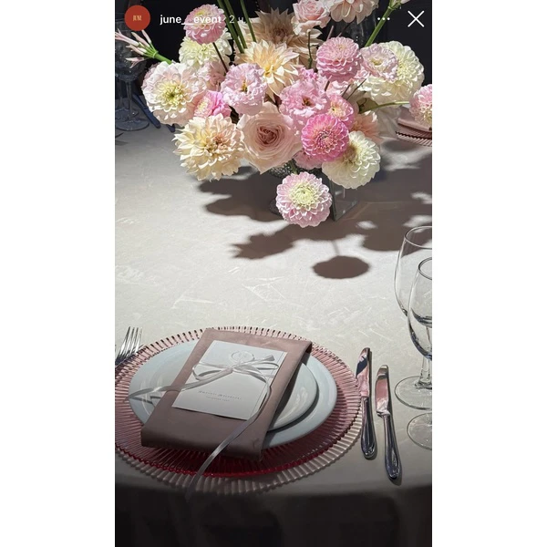 Подстановочная тарелка «Элва» розовый шёлк - Фото 2