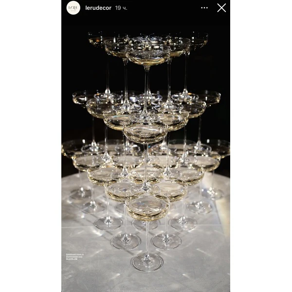 Бокал-блюдце «Люксор» прозрачный - Фото 3