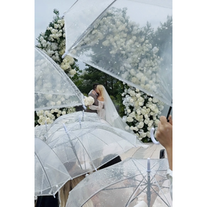 Зонт от дождя прозрачный - Фото 3