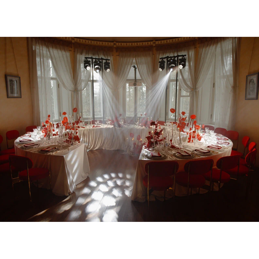 Стул «Тотем» золотой, красная малина бархат - Фото миниатюра 2