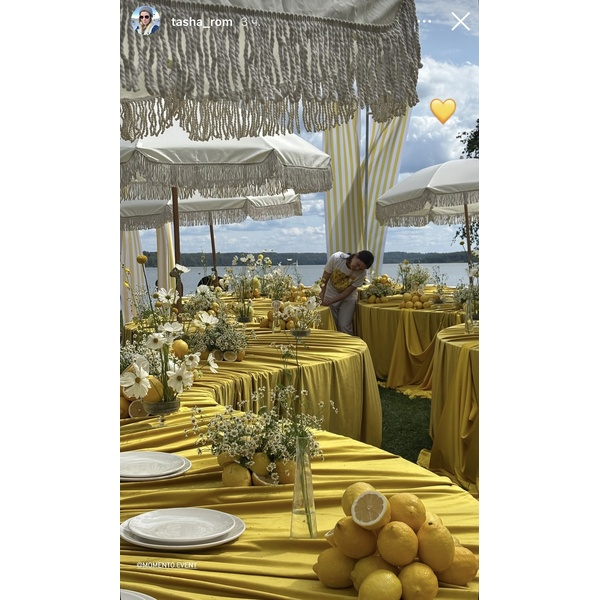 Скатерть прямая широкая бархатная желтая - Фото 3