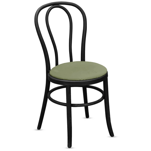 Стул Венский, пыльно-зеленые подушки из бархата