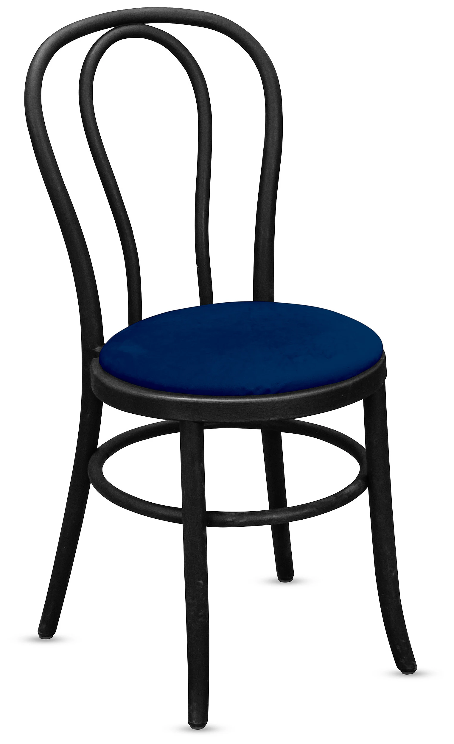 Стул Венский, темно-синие подушки из бархата - Фото основное 1