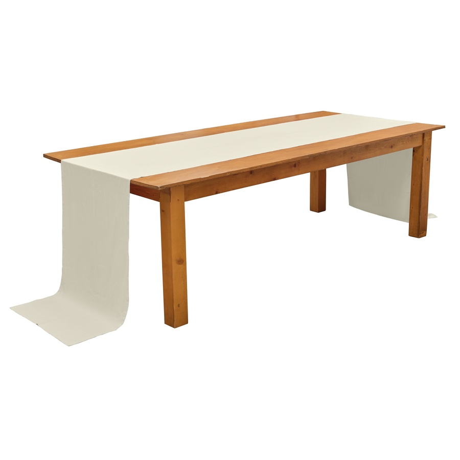 Раннер льняной белый - Фото миниатюра 1