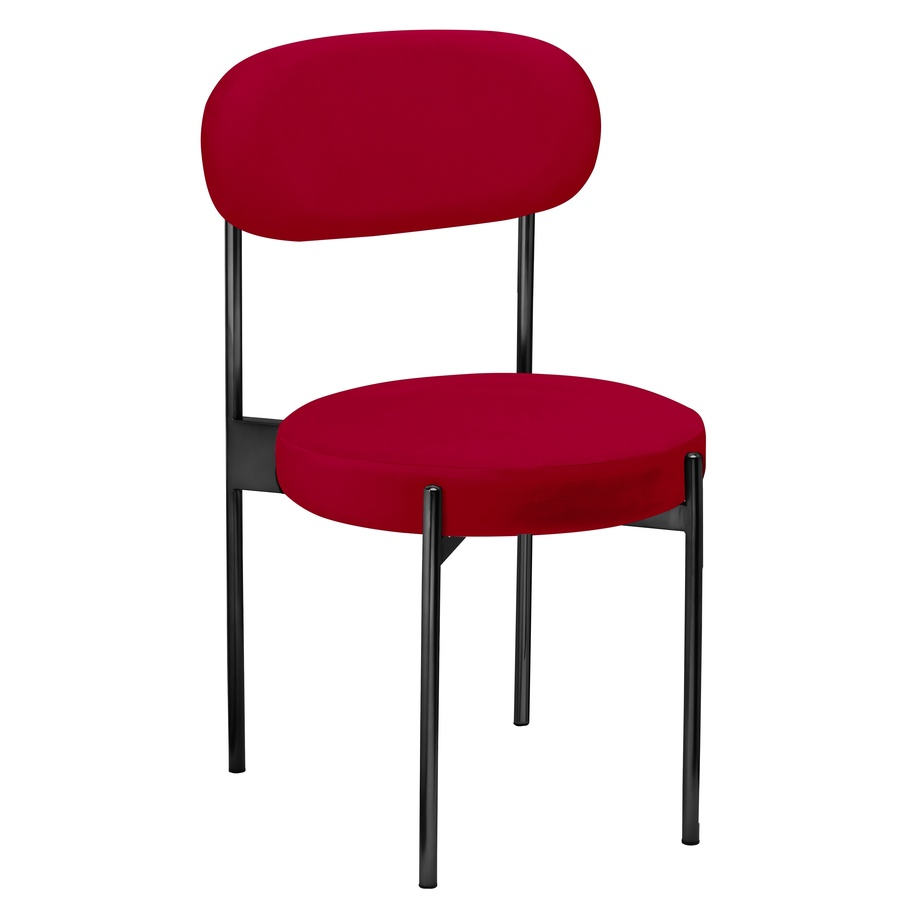 Стул «Тотем» черный, красная малина бархат - Фото миниатюра 1