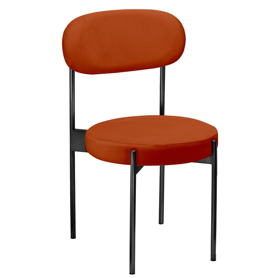 Стул «Тотем» черный, терракотовый бархат - Фото миниатюра 1