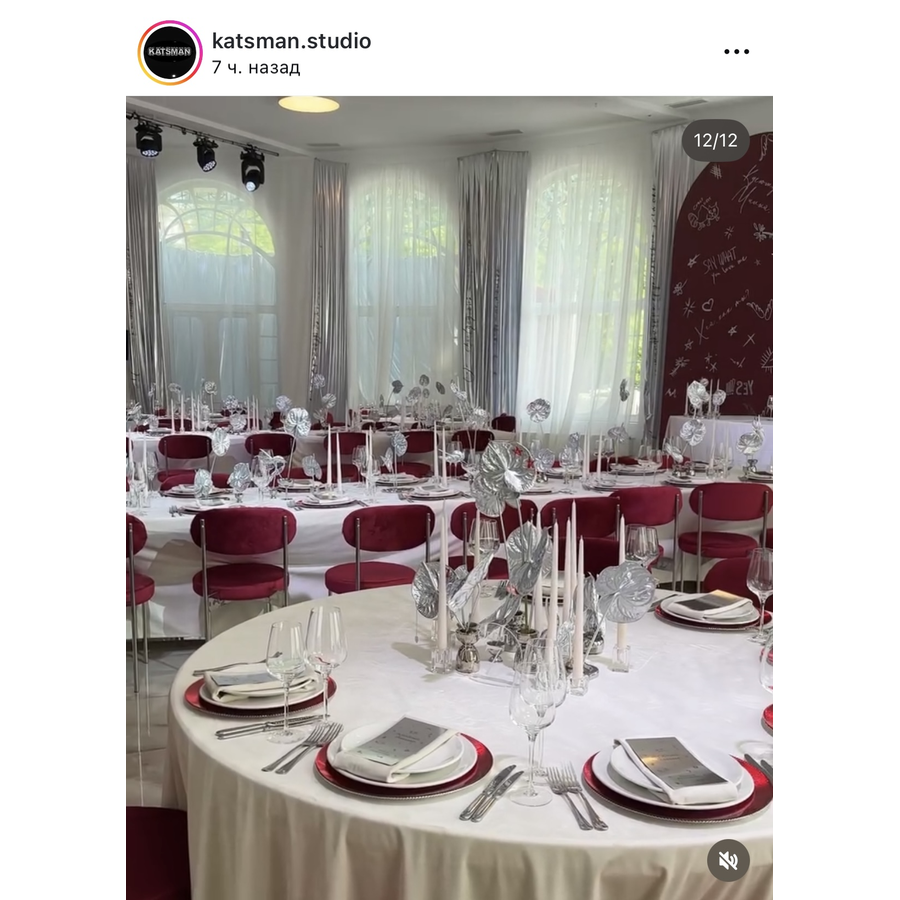 Стул «Тотем» серебряный, бордовый бархат - Фото миниатюра 2