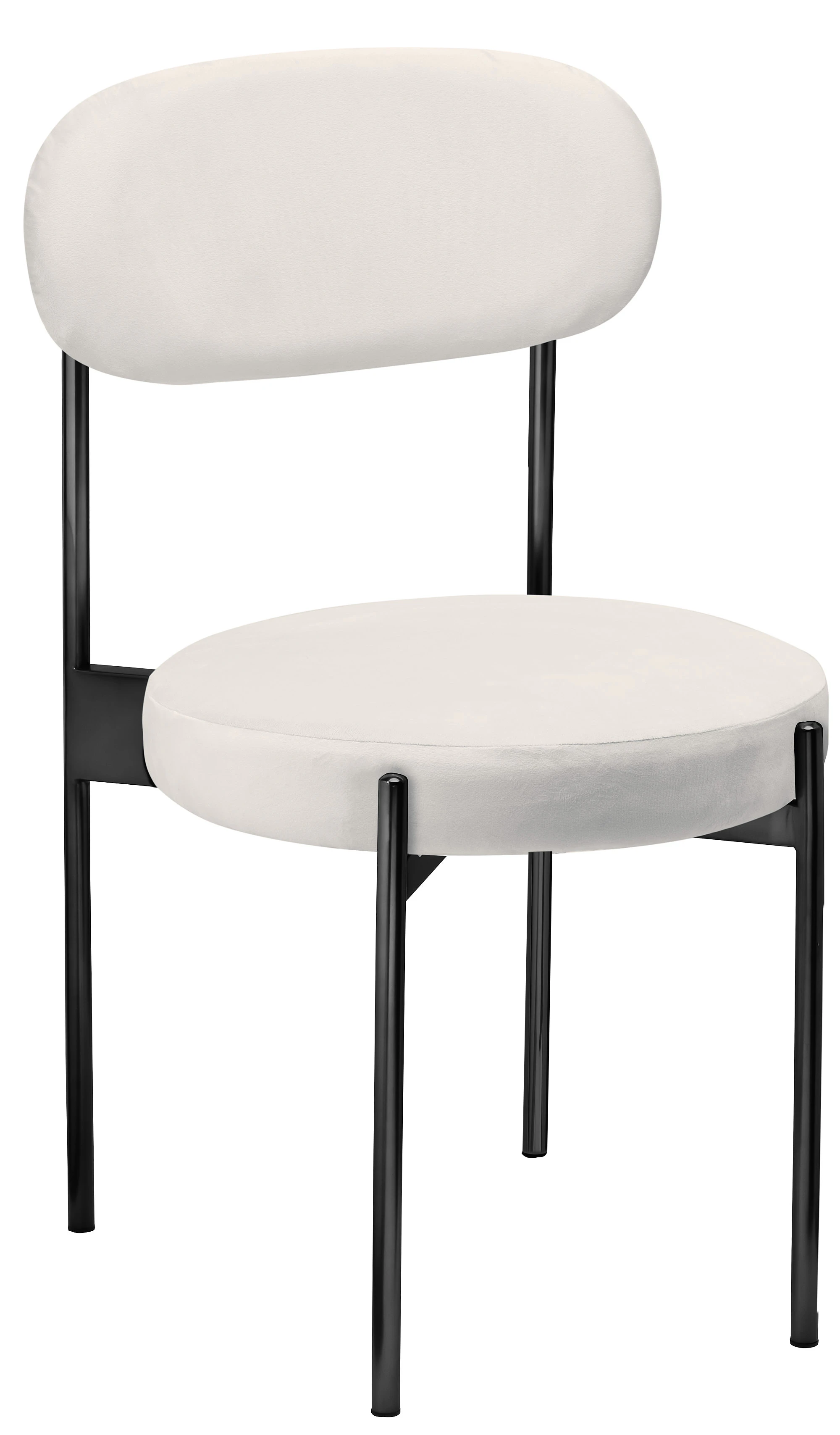 Стул «Тотем» черный, белый теплый бархат