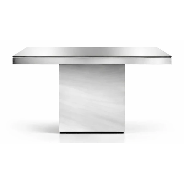 Стол для торта серебряный прямоугольный с зеркальной столешницей