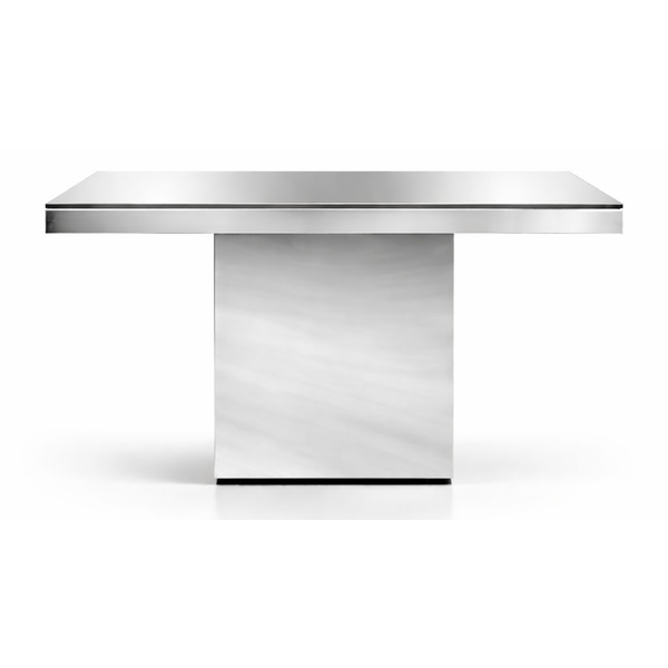 Стол для торта серебряный прямоугольный с зеркальной столешницей
