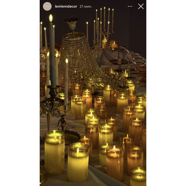 Набор Led свечей янтарного цвета - Фото 2